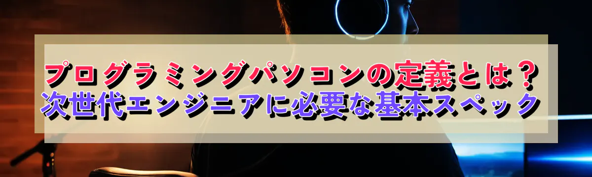 プログラミングパソコンの定義とは？ 次世代エンジニアに必要な基本スペック