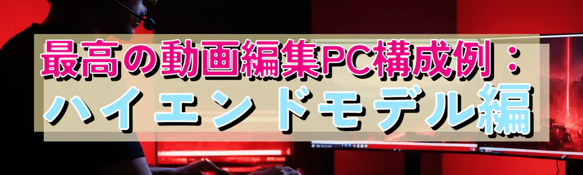 最高の動画編集PC構成例：ハイエンドモデル編