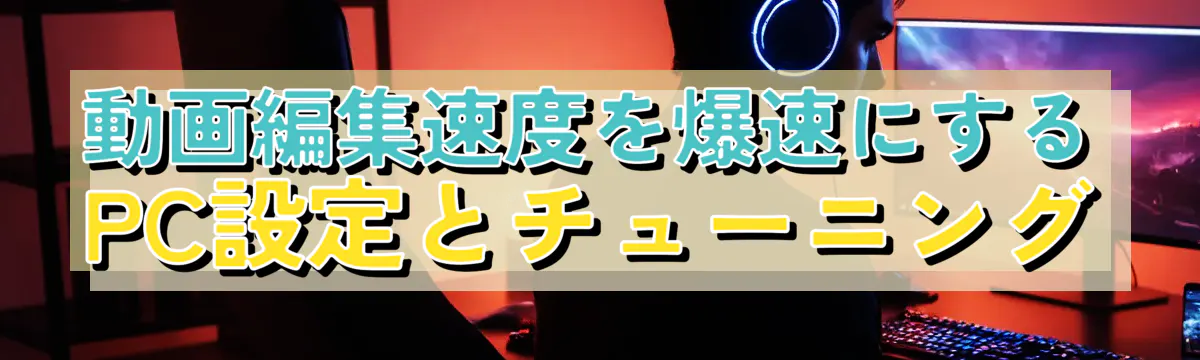 動画編集速度を爆速にするPC設定とチューニング
