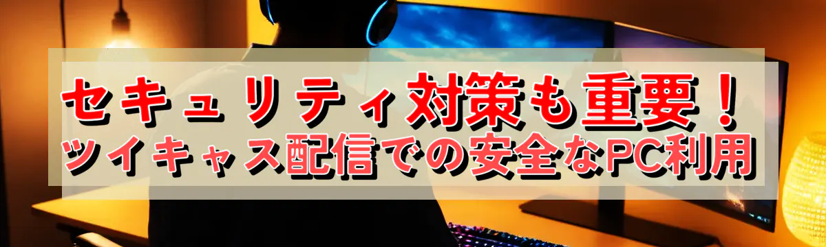 セキュリティ対策も重要！ツイキャス配信での安全なPC利用