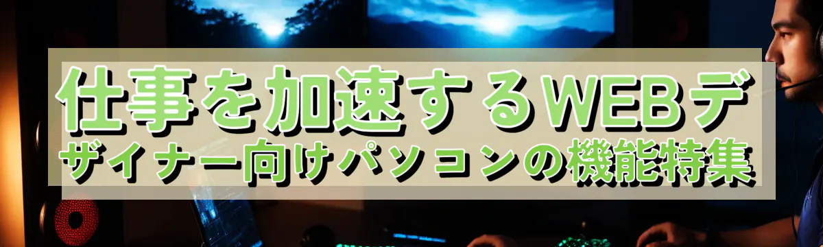 仕事を加速するWEBデザイナー向けパソコンの機能特集