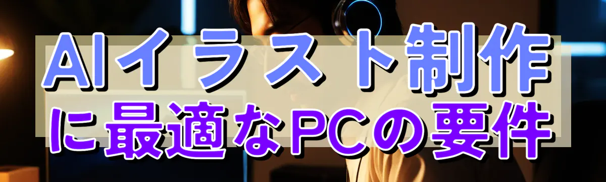 AIイラスト制作に最適なPCの要件