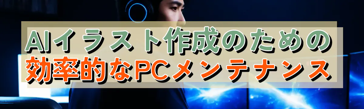 AIイラスト作成のための効率的なPCメンテナンス