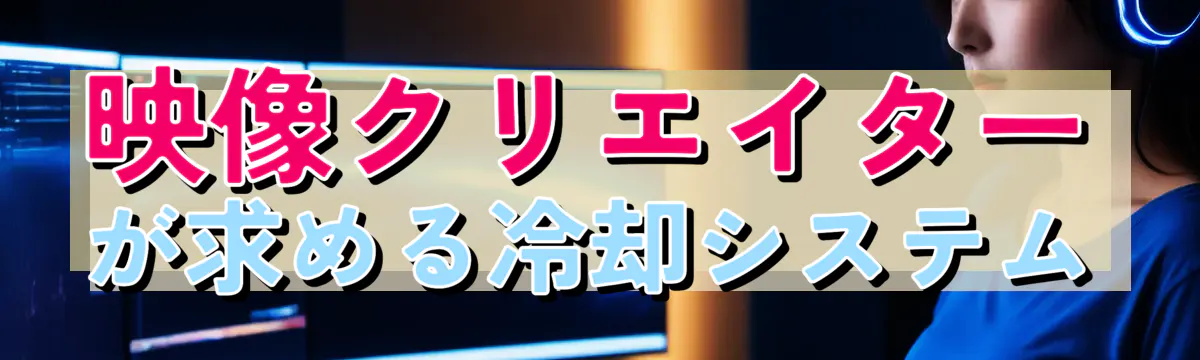 映像クリエイターが求める冷却システム