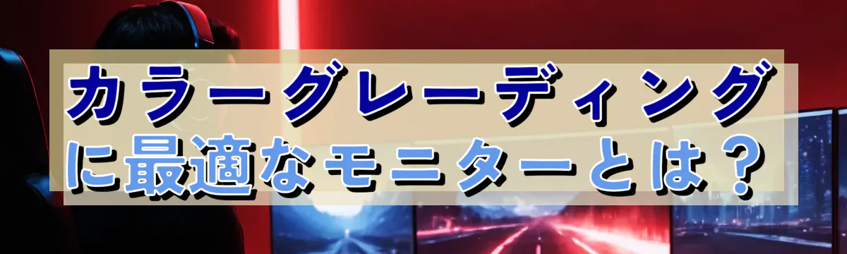 カラーグレーディングに最適なモニターとは？