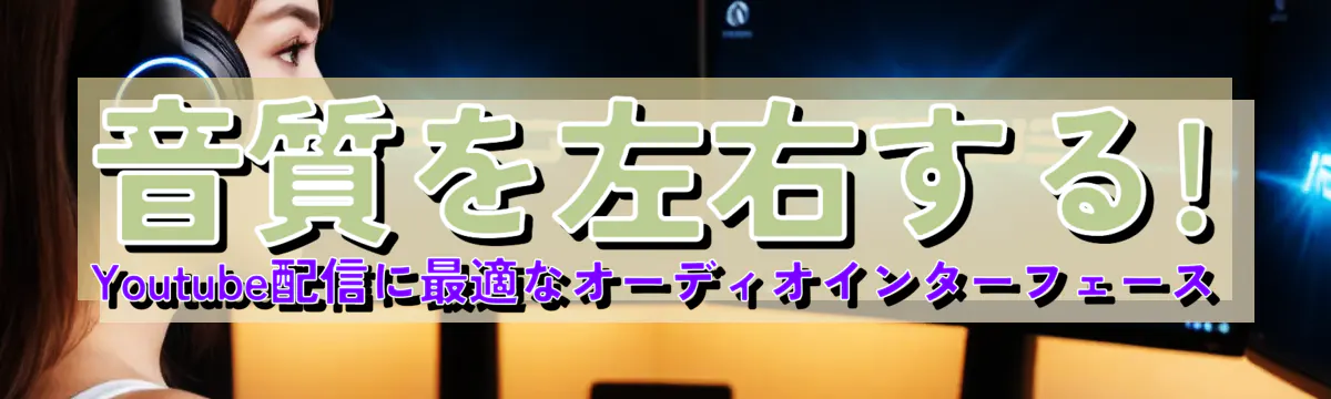 音質を左右する! Youtube配信に最適なオーディオインターフェース