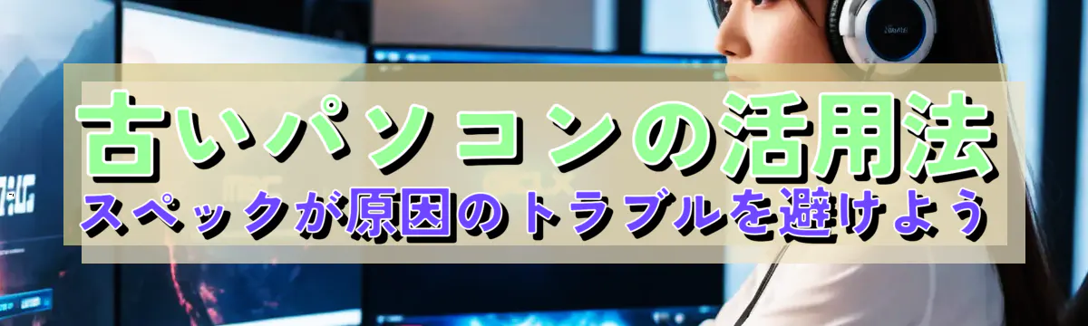 古いパソコンの活用法 スペックが原因のトラブルを避けよう