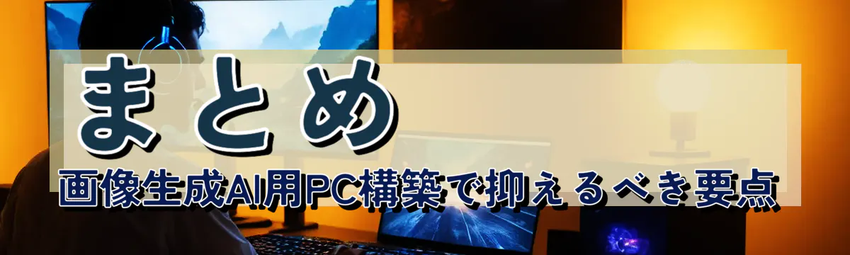 まとめ 画像生成AI用PC構築で抑えるべき要点