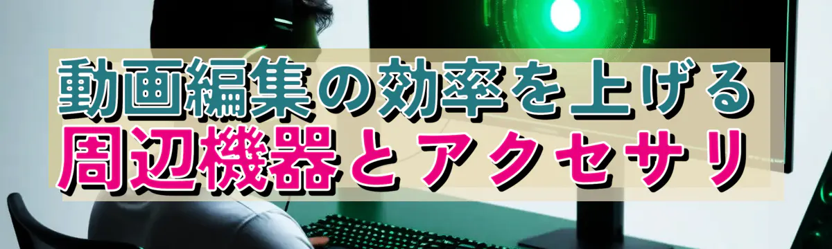 動画編集の効率を上げる周辺機器とアクセサリ
