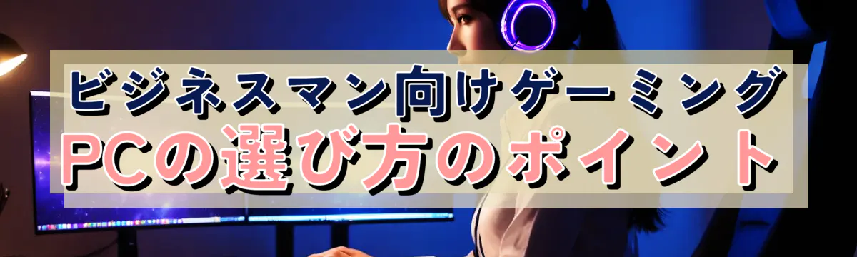 ビジネスマン向けゲーミングPCの選び方のポイント