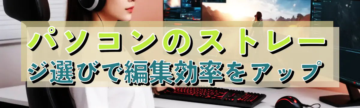 パソコンのストレージ選びで編集効率をアップ
