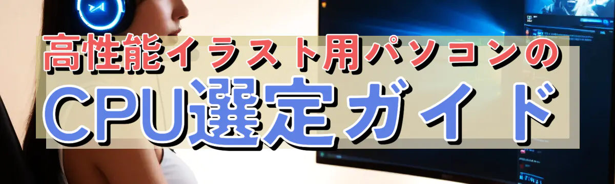 高性能イラスト用パソコンのCPU選定ガイド
