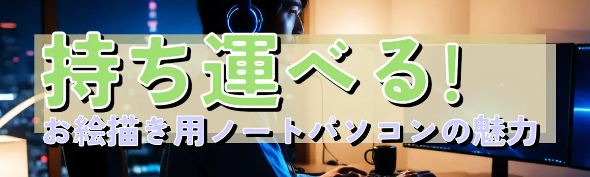 持ち運べる! お絵描き用ノートパソコンの魅力