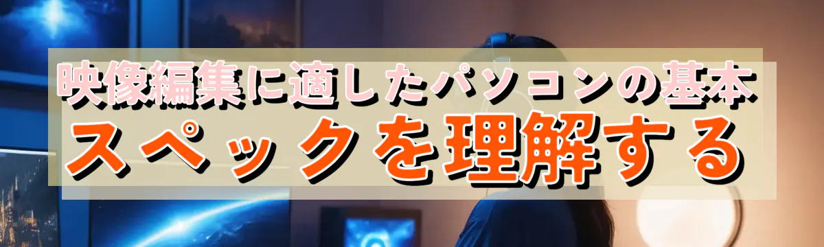 映像編集に適したパソコンの基本スペックを理解する
