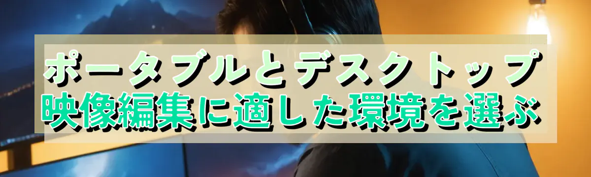 ポータブルとデスクトップ 映像編集に適した環境を選ぶ