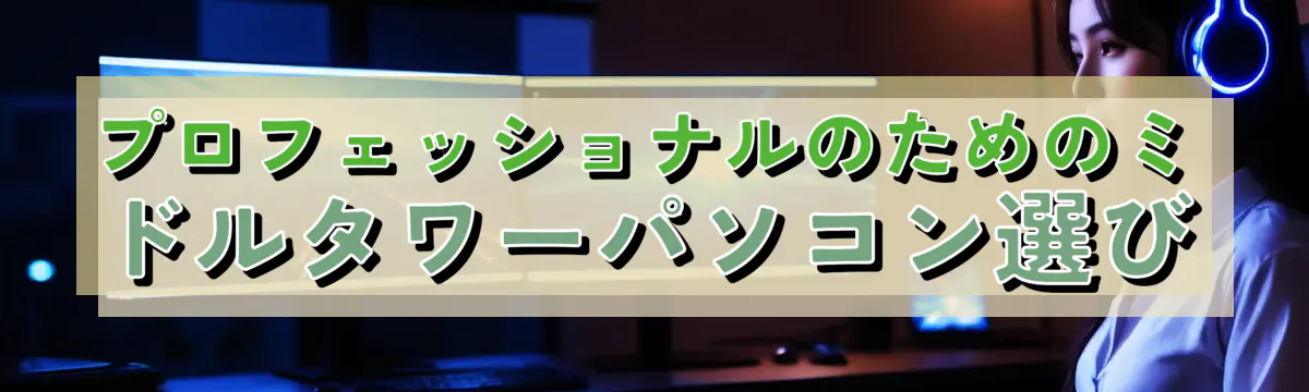 プロフェッショナルのためのミドルタワーパソコン選び
