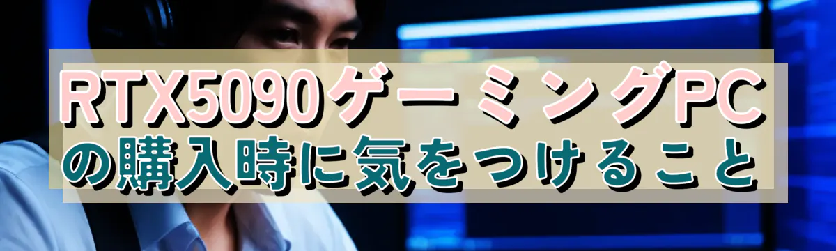 RTX5090ゲーミングPCの購入時に気をつけること