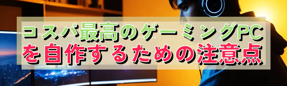 コスパ最高のゲーミングPCを自作するための注意点