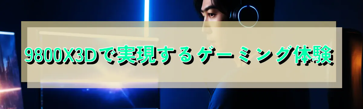 9800X3Dで実現するゲーミング体験