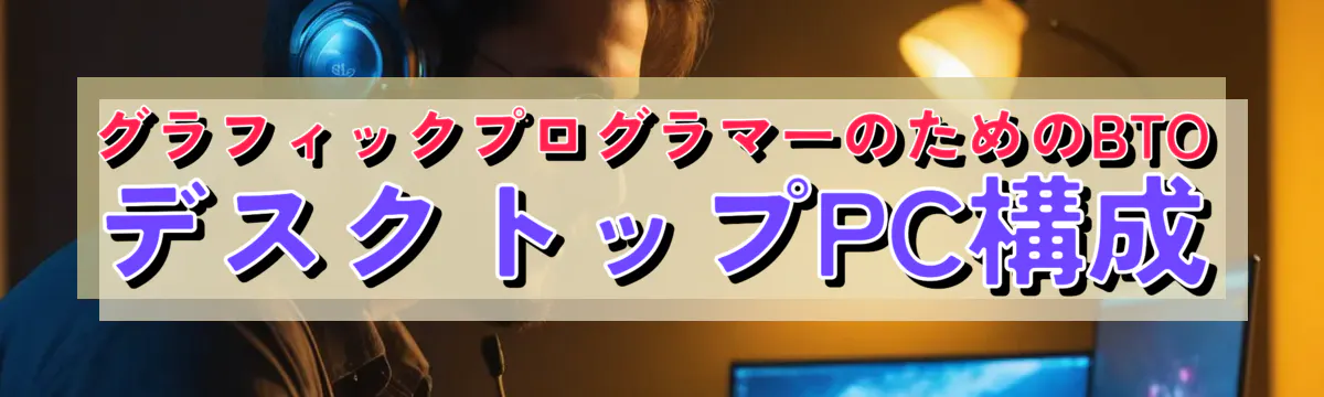 グラフィックプログラマーのためのBTOデスクトップPC構成