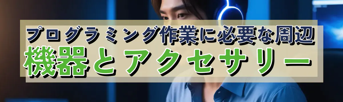 プログラミング作業に必要な周辺機器とアクセサリー