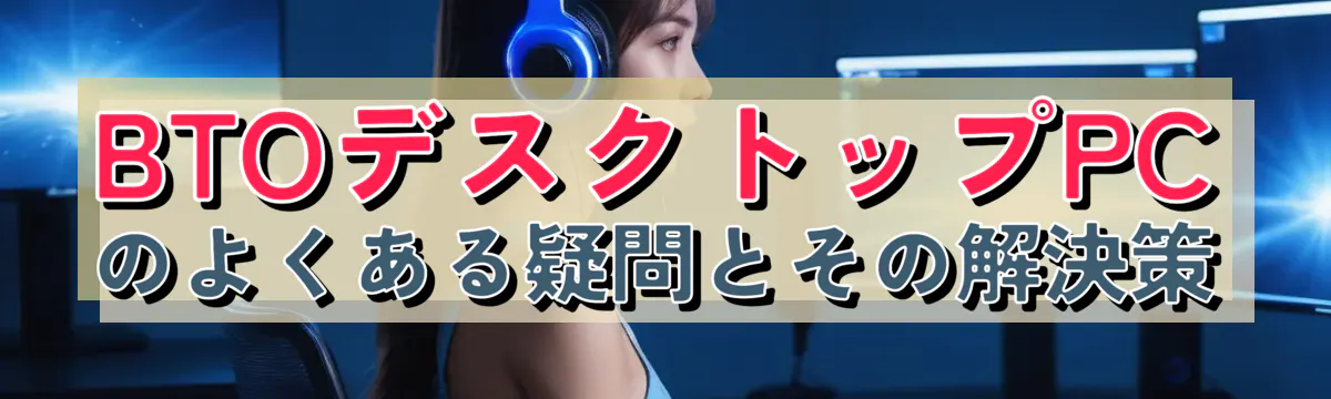 BTOデスクトップPCのよくある疑問とその解決策