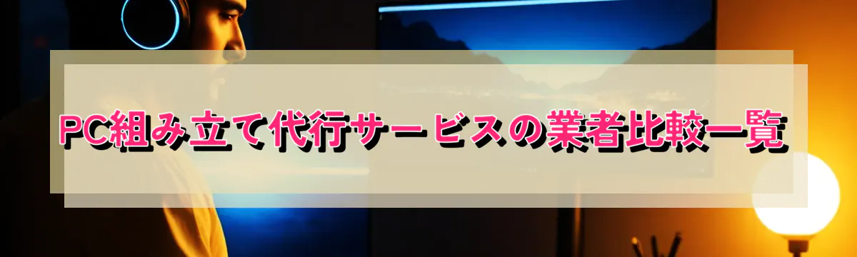 PC組み立て代行サービスの業者比較一覧
