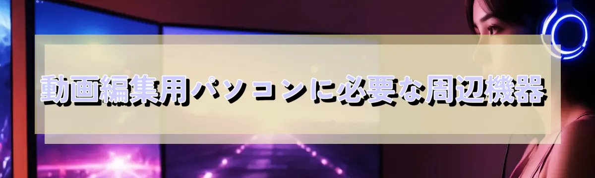 動画編集用パソコンに必要な周辺機器