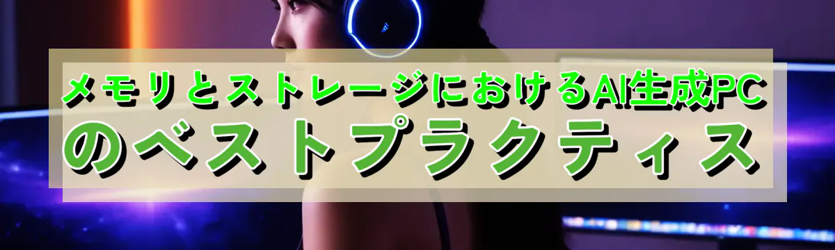 メモリとストレージにおけるAI生成PCのベストプラクティス