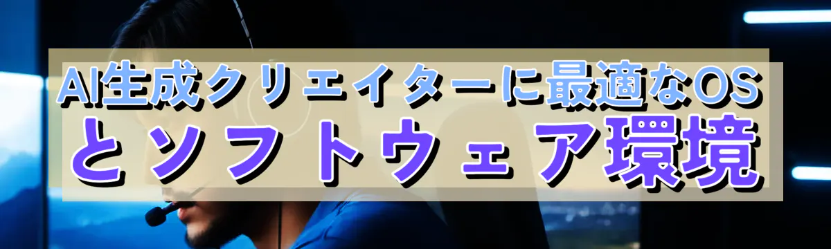 AI生成クリエイターに最適なOSとソフトウェア環境