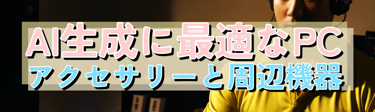 AI生成に最適なPCアクセサリーと周辺機器