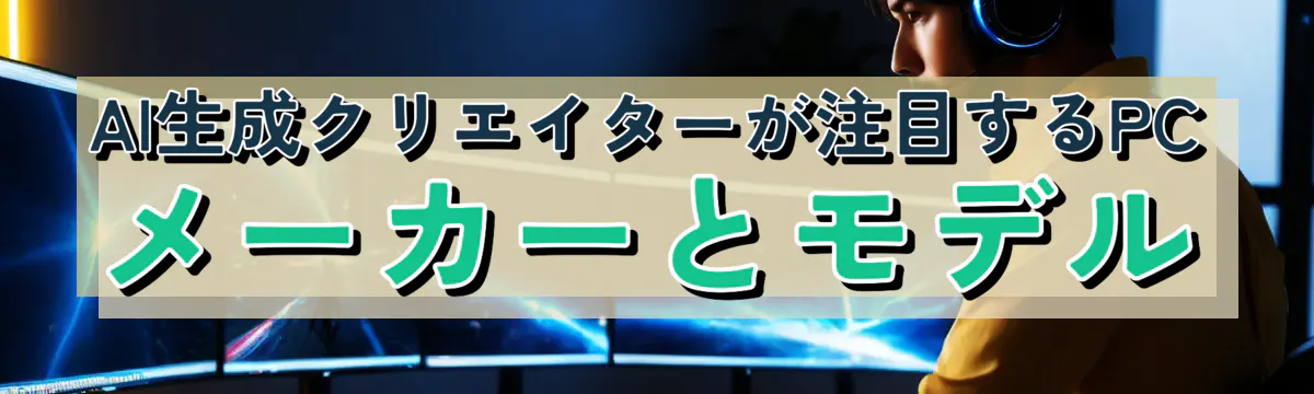 AI生成クリエイターが注目するPCメーカーとモデル