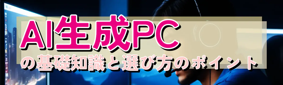 AI生成PCの基礎知識と選び方のポイント