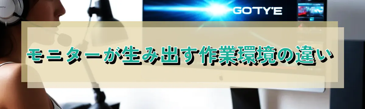 モニターが生み出す作業環境の違い