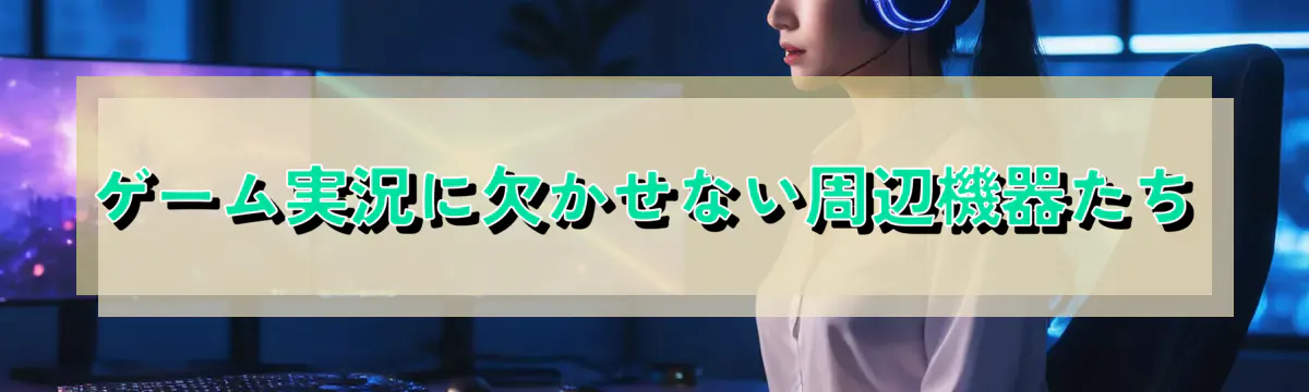 ゲーム実況に欠かせない周辺機器たち