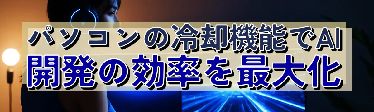 パソコンの冷却機能でAI開発の効率を最大化