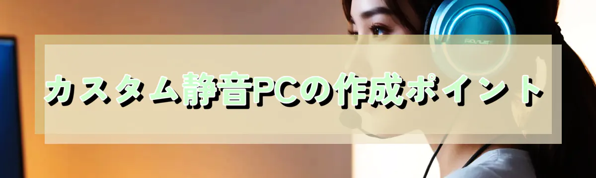 カスタム静音PCの作成ポイント