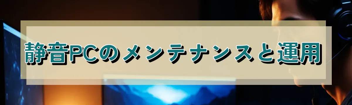 静音PCのメンテナンスと運用