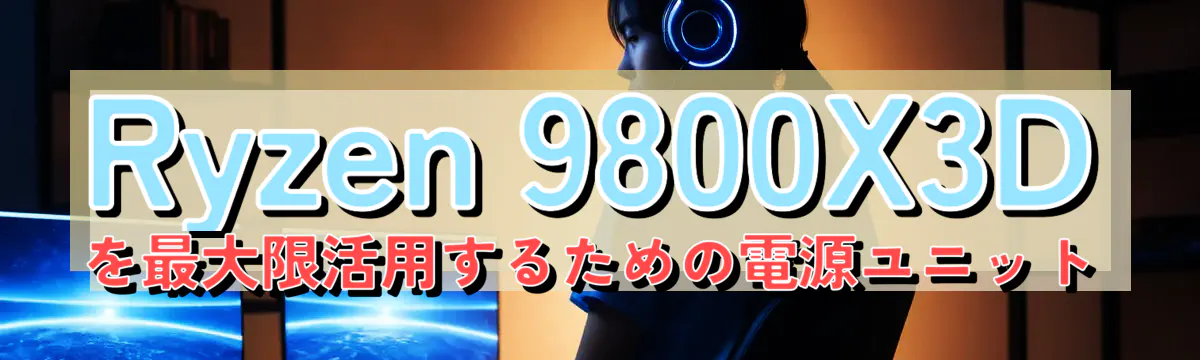 Ryzen 9800X3Dを最大限活用するための電源ユニット