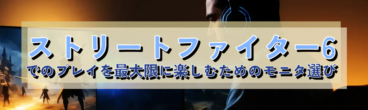 ストリートファイター6でのプレイを最大限に楽しむためのモニタ選び
