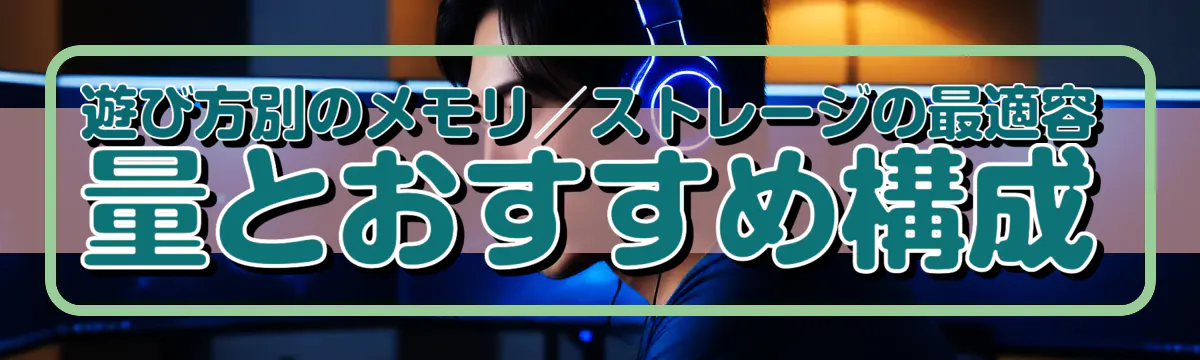 遊び方別のメモリ/ストレージの最適容量とおすすめ構成