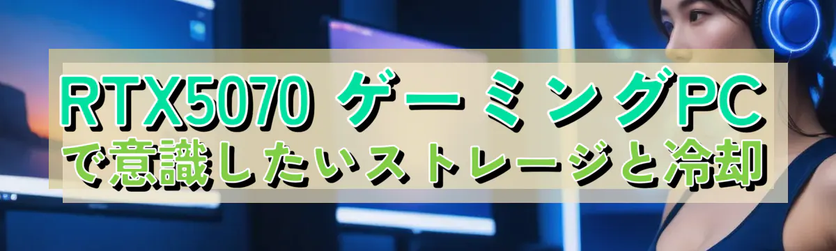 RTX5070 ゲーミングPCで意識したいストレージと冷却