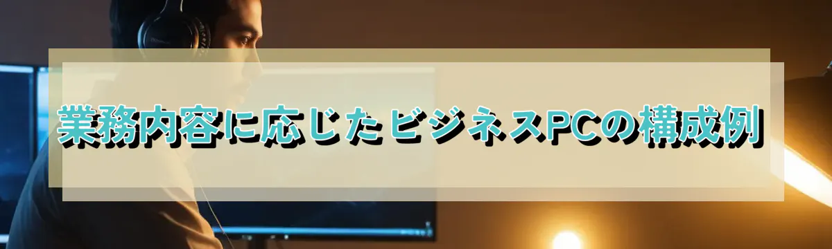 業務内容に応じたビジネスPCの構成例