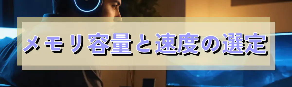 メモリ容量と速度の選定