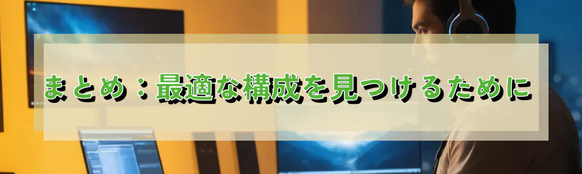まとめ:最適な構成を見つけるために