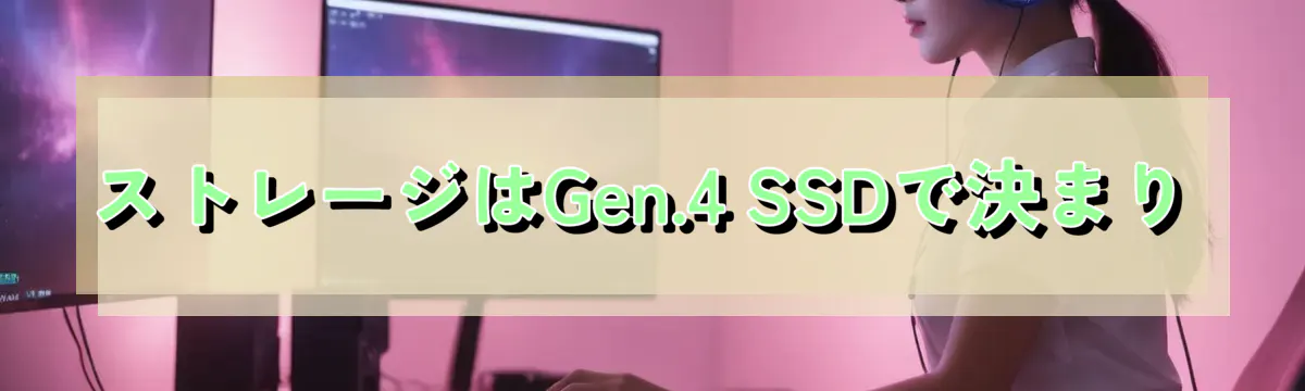 ストレージはGen.4 SSDで決まり
