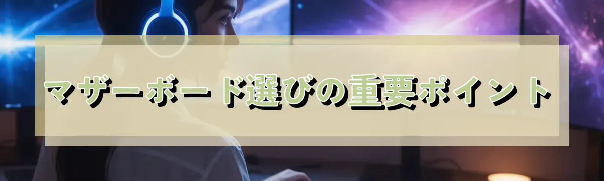 マザーボード選びの重要ポイント
