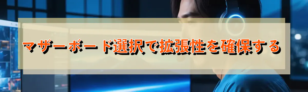 マザーボード選択で拡張性を確保する
