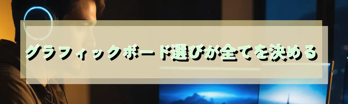 グラフィックボード選びが全てを決める