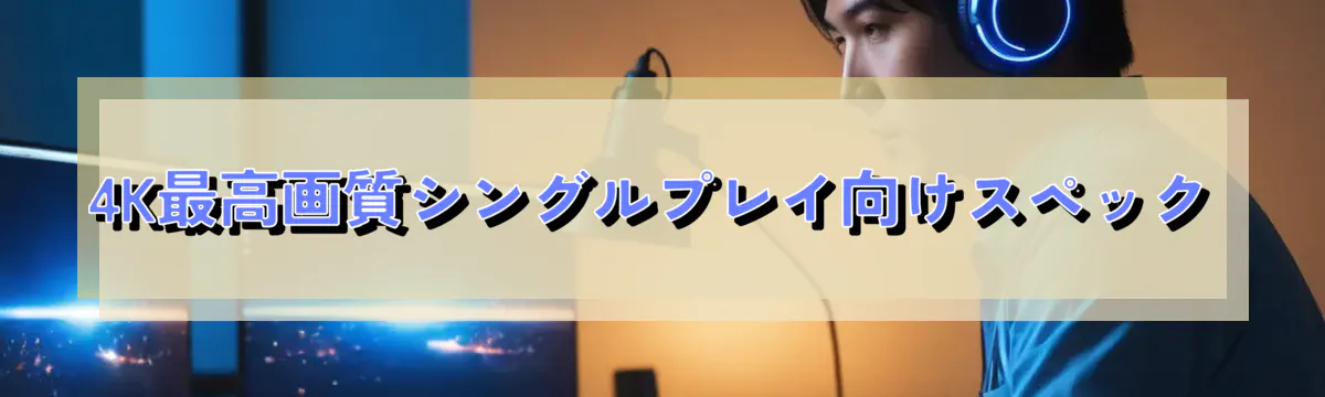 4K最高画質シングルプレイ向けスペック